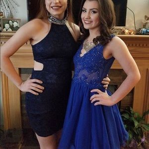 navy blue homecoming dress